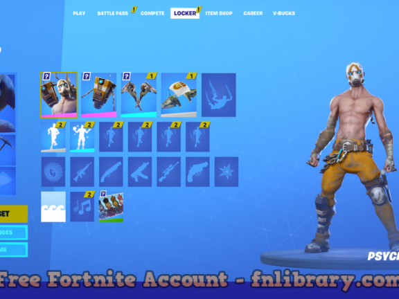 Free FN Account With Psycho Bundle Pack Unvrifey Rare Skin